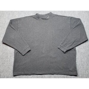 Reebok Sweatshirt Womens XL Dark Gray Long Sleeve Mock Neck Stretch Pullover